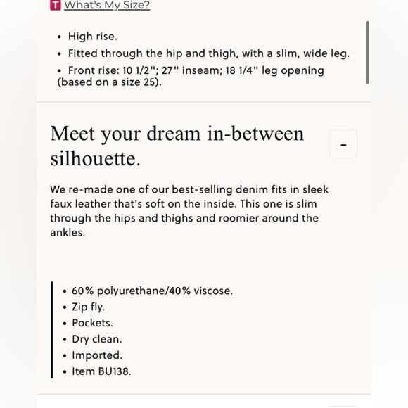 J. Crew black faux leather Slim wide-leg pant - Picture 6 of 15